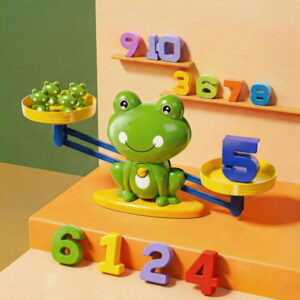 Home bbsky montessori matematik dengesi kurbağalı terazi: 3 yaş ve Üzeri okul Öncesi zeka geliştirici eğitici oyuncak seti sayı sayma ve işlem oyunu