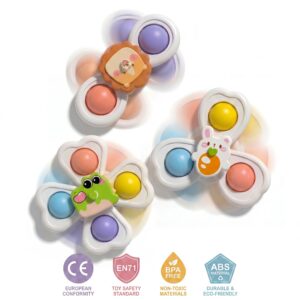Home bbsky 3'lü hayvan figürlü vantuzlu Çocuk Çarkı montessori duyusal ve diy modüler tasarım, bpa yok