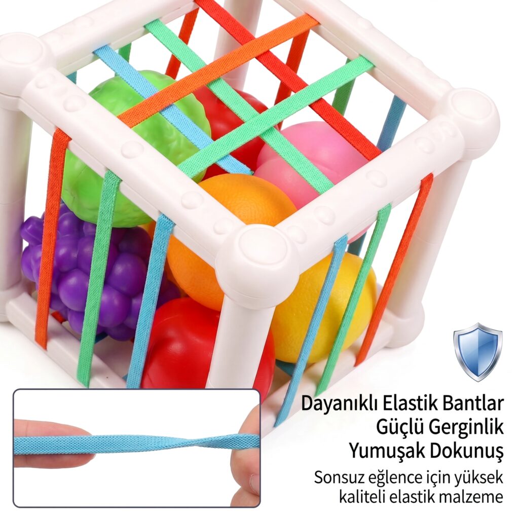 Montessori Oyuncakları bbsky montessori eğitici bebek oyuncakları 10+ ay duyusal gelişim küpü, renkli meyve ve Şekil eşleştirme seti, ilk doğum günü hediyesi